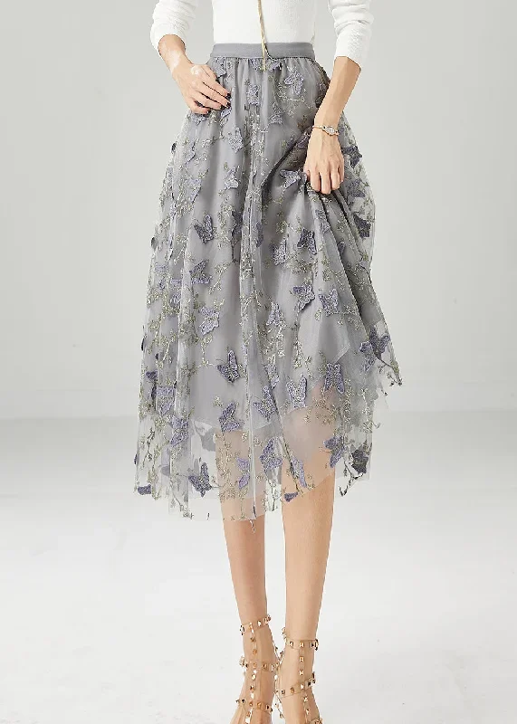 simple-grey-embroideried-butterfly-tulle-skirt-fall