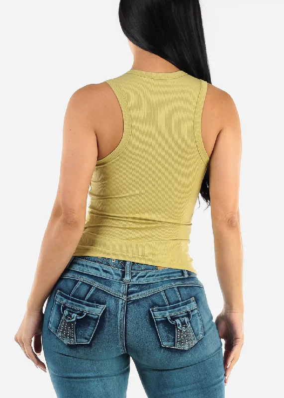 sleeveless-crewneck-ribbed-crop-top-light-green-tw1317kiwi