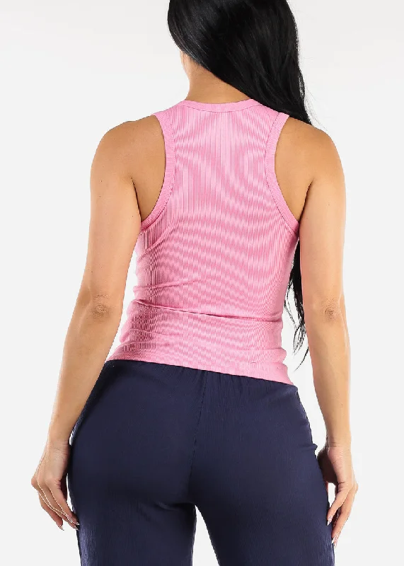 sleeveless-crewneck-ribbed-crop-top-pink-tw1317pnk