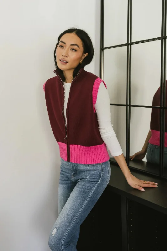 sophie-color-block-vest-in-maroon