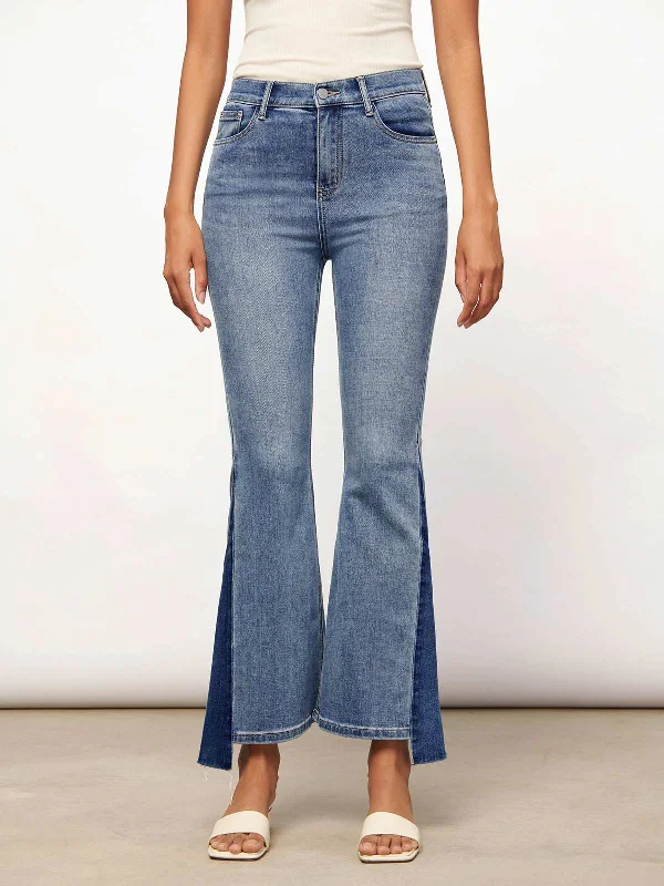 spliced-flare-jeans