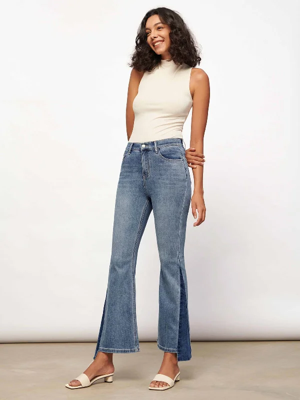 spliced-flare-jeans