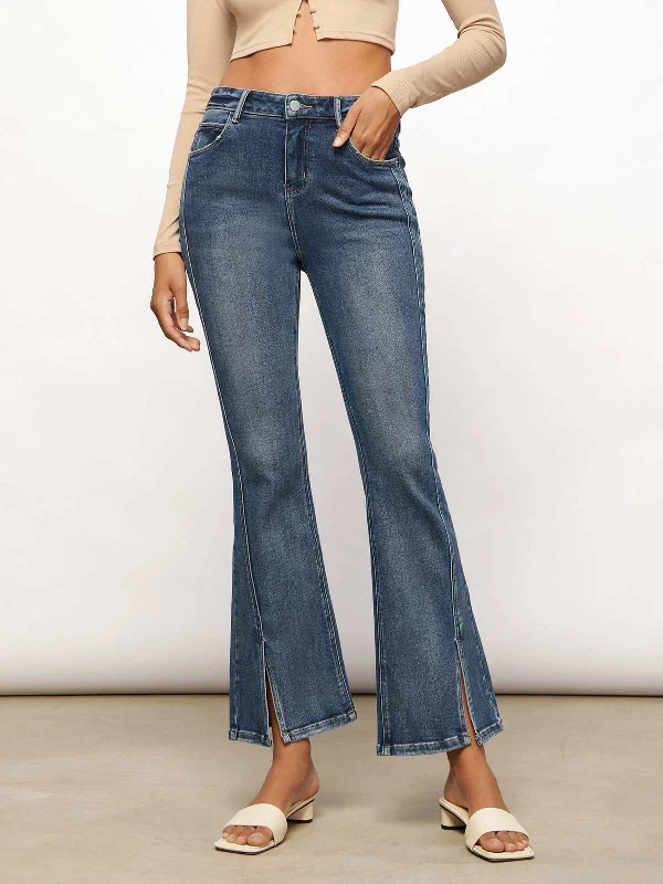 split-hem-flare-jeans