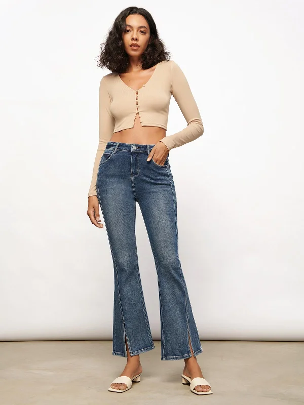 split-hem-flare-jeans