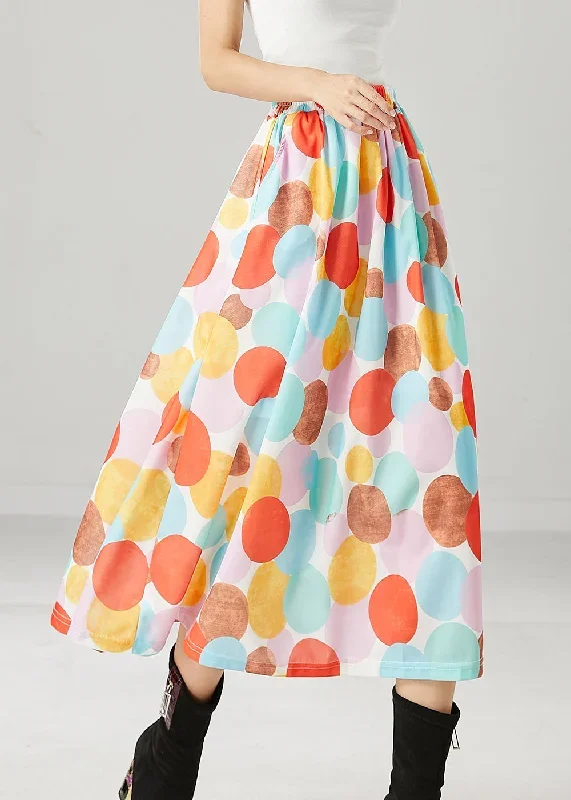 stylish-rainbow-print-elastic-waist-cotton-skirt-spring