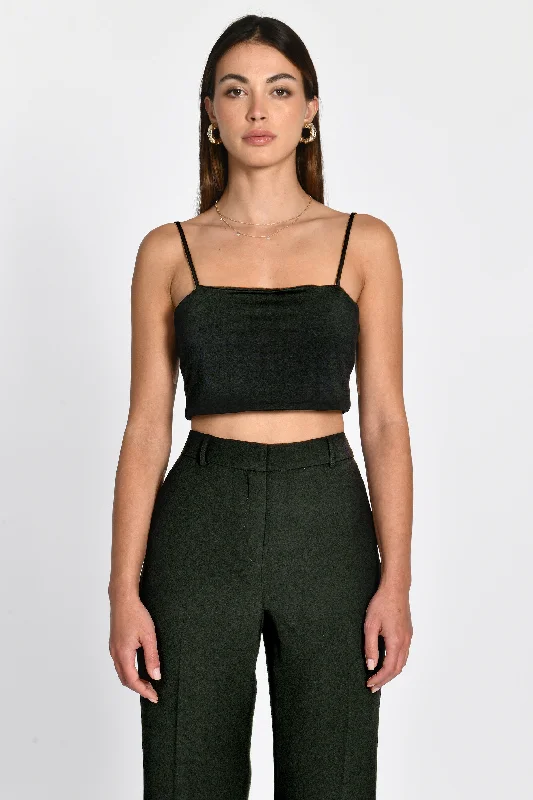 CROP TOP BRETELLES JULIA NOIR