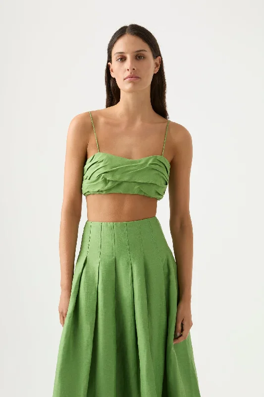 thea-draped-twist-crop-top-fern-green