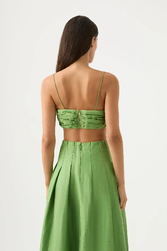 thea-draped-twist-crop-top-fern-green