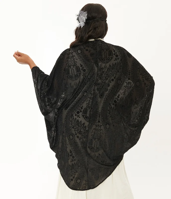 unique-vintage-black-velvet-deco-burnout-kimono