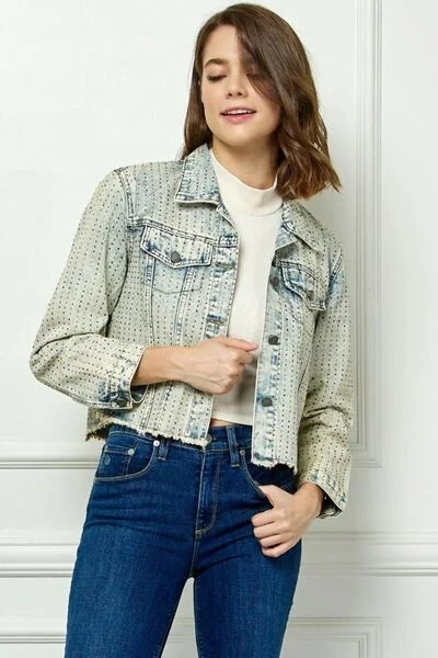 veveret-multi-color-stripe-rhinestone-raw-hem-denim-jacket